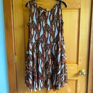 Chubby Cartwheels Swirling Gold Mesh Dress 2x